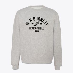 W H Burnett Elementary School Track and Field Crewneck Sweatshirt