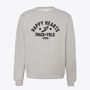 Happy Hearts Preschool And Kindergarten Track and Field Crewneck Sweatshirt