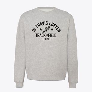 W Travis Loften Educational Center Track and Field Crewneck Sweatshirt