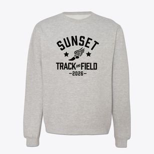 Sunset Elementary School Track and Field Crewneck Sweatshirt