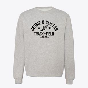 Jessie D Clifton Elementary School Track and Field Crewneck Sweatshirt
