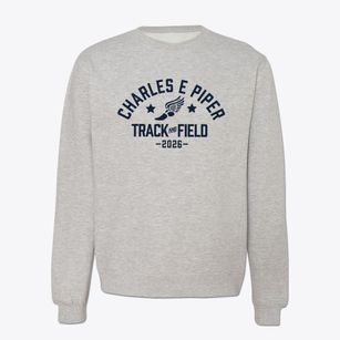 Charles E Piper Elementary School Track and Field Crewneck Sweatshirt
