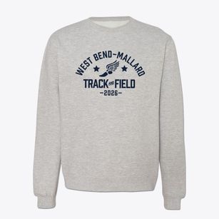 West Bend-mallard Community School Track and Field Crewneck Sweatshirt