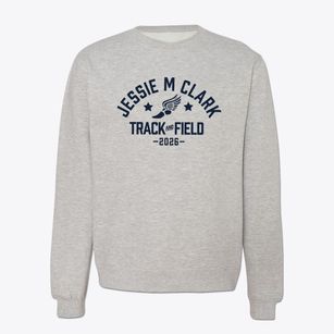 Jessie M Clark Middle School Track and Field Crewneck Sweatshirt