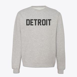 Detroit Michigan Classic Block Crewneck Sweatshirt