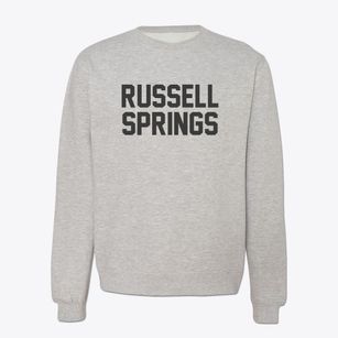 Russell Springs Kansas Classic Block Crewneck Sweatshirt