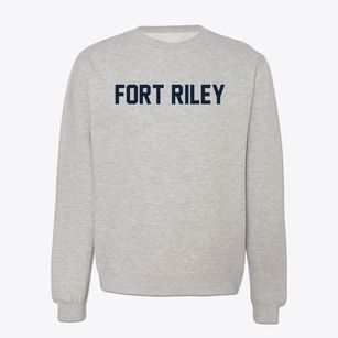 Fort Riley Kansas Classic Block Crewneck Sweatshirt