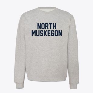 North Muskegon Michigan Classic Block Crewneck Sweatshirt
