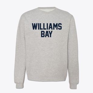 Williams Bay Wisconsin Classic Block Crewneck Sweatshirt