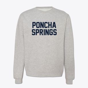 Poncha Springs Colorado Classic Block Crewneck Sweatshirt