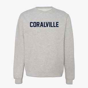 Coralville Iowa Classic Block Crewneck Sweatshirt