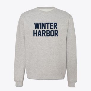Winter Harbor Maine Classic Block Crewneck Sweatshirt