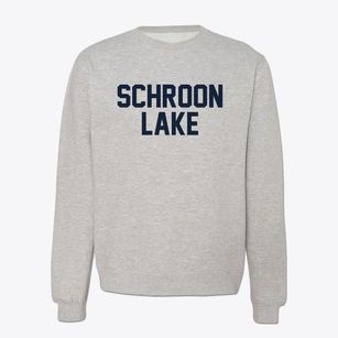 Schroon Lake New York Classic Block Crewneck Sweatshirt