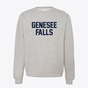 Genesee Falls New York Classic Block Crewneck Sweatshirt