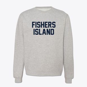 Fishers Island New York Classic Block Crewneck Sweatshirt