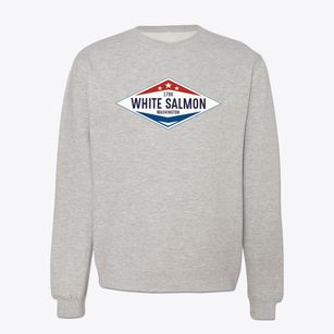 White Salmon Washington Diamond Star Crewneck Sweatshirt