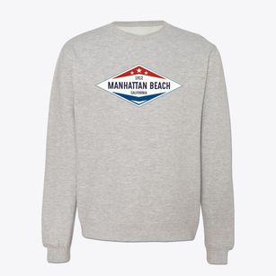 Manhattan Beach California Diamond Star Crewneck Sweatshirt