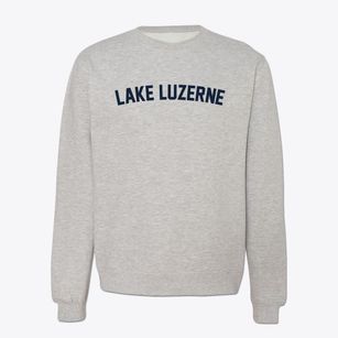 Lake Luzerne New York Classic Curve Crewneck Sweatshirt