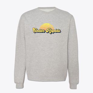 Cedar Rapids Iowa Sublime Sunset Crewneck Sweatshirt