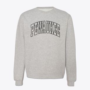 Pewaukee Wisconsin Trendy Block Crewneck Sweatshirt
