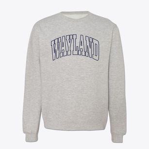 Wayland Michigan Trendy Block Crewneck Sweatshirt