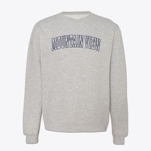 Mountain View North Carolina Trendy Block Crewneck Sweatshirt