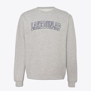 Lake Dunlap Texas Trendy Block Crewneck Sweatshirt