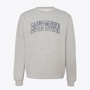 Boys Town Nebraska Trendy Block Crewneck Sweatshirt