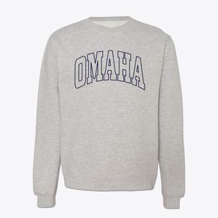 Omaha Illinois Trendy Block Crewneck Sweatshirt