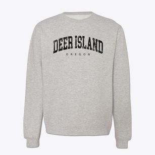Deer Island Oregon Urban Vibe Crewneck Sweatshirt