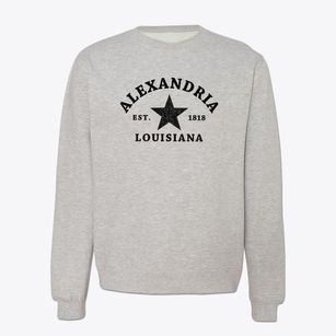 Alexandria Louisiana Star Crewneck Sweatshirt