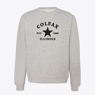 Colfax Illinois Star Crewneck Sweatshirt