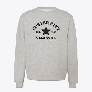 Custer City Oklahoma Star Crewneck Sweatshirt