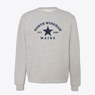 North Windham Maine Star Crewneck Sweatshirt