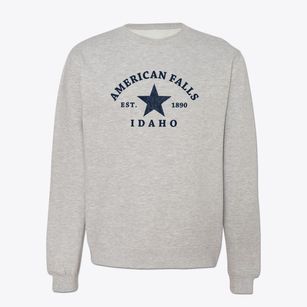 American Falls Idaho Star Crewneck Sweatshirt