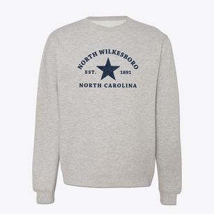 North Wilkesboro North Carolina Star Crewneck Sweatshirt