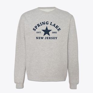 Spring Lake New Jersey Star Crewneck Sweatshirt