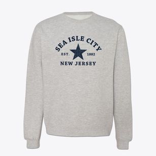 Sea Isle City New Jersey Star Crewneck Sweatshirt