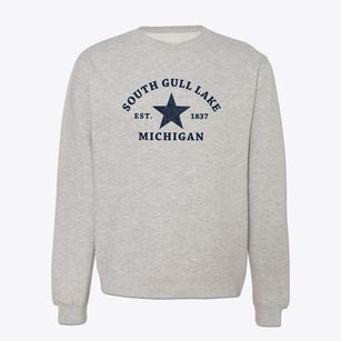 South Gull Lake Michigan Star Crewneck Sweatshirt