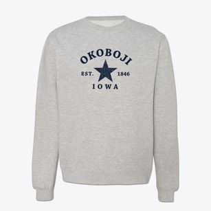 Okoboji Iowa Star Crewneck Sweatshirt