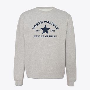 North Walpole New Hampshire Star Crewneck Sweatshirt