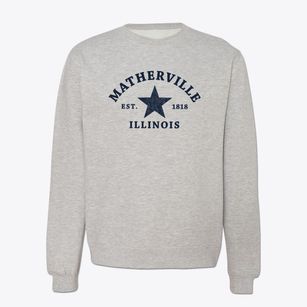 Matherville Illinois Star Crewneck Sweatshirt