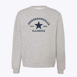 Jeffersonville Illinois Star Crewneck Sweatshirt