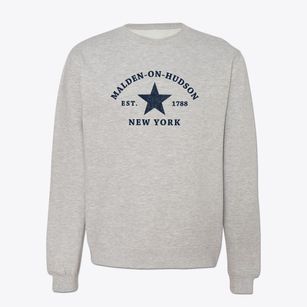 Malden-on-hudson New York Star Crewneck Sweatshirt