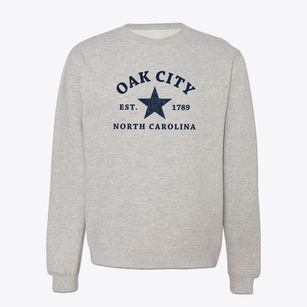 Oak City North Carolina Star Crewneck Sweatshirt