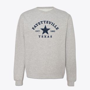 Fayetteville Texas Star Crewneck Sweatshirt