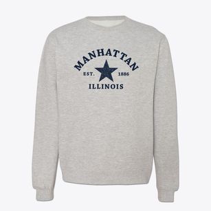 Manhattan Illinois Star Crewneck Sweatshirt