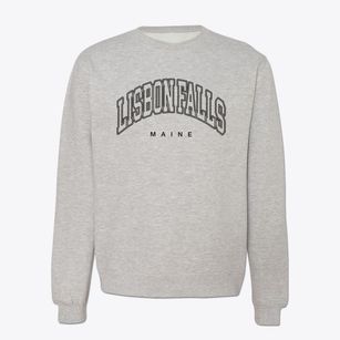 Lisbon Falls Maine Inline Crewneck Sweatshirt