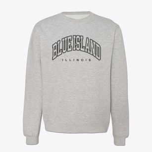 Blue Island Illinois Inline Crewneck Sweatshirt