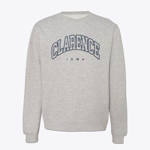 Clarence Iowa Inline Crewneck Sweatshirt